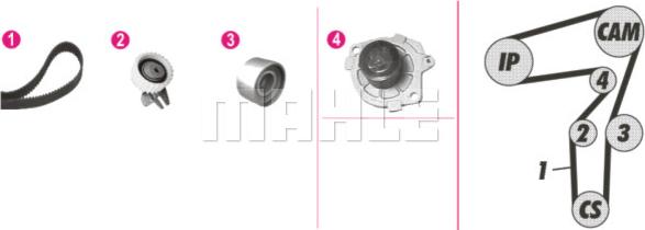 MAHLE CPK 57 000P - Ūdenssūknis + Zobsiksnas komplekts ps1.lv