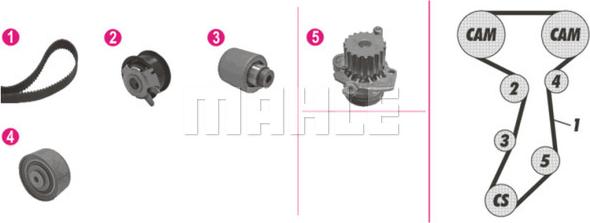 MAHLE CPK 110 000P - Ūdenssūknis + Zobsiksnas komplekts ps1.lv