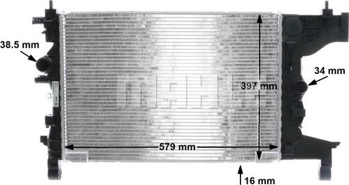 MAHLE CR 945 000S - Radiators, Motora dzesēšanas sistēma ps1.lv