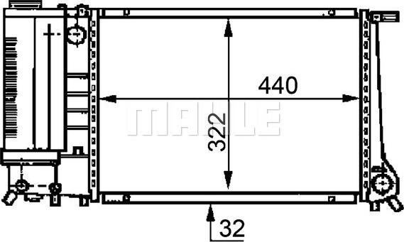 MAHLE CR 495 000P - Radiators, Motora dzesēšanas sistēma ps1.lv