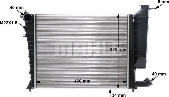 MAHLE CR 478 000S - Radiators, Motora dzesēšanas sistēma ps1.lv