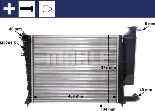 MAHLE CR 478 000S - Radiators, Motora dzesēšanas sistēma ps1.lv