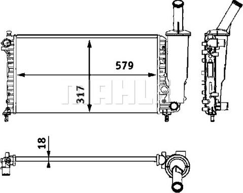 MAHLE CR 552 000S - Radiators, Motora dzesēšanas sistēma ps1.lv