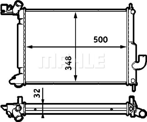 MAHLE CR 563 000S - Radiators, Motora dzesēšanas sistēma ps1.lv