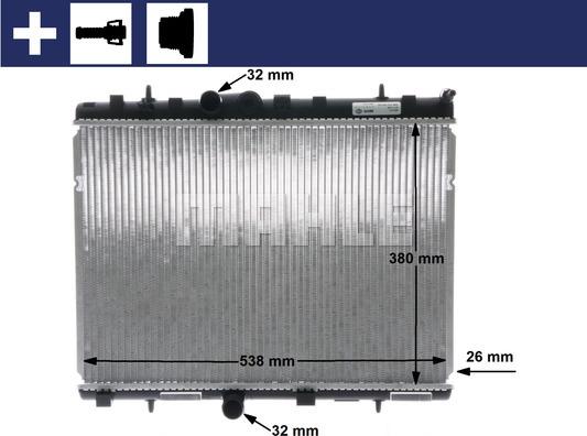 MAHLE CR 5 000S - Radiators, Motora dzesēšanas sistēma ps1.lv