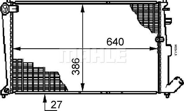 MAHLE CR 586 000S - Radiators, Motora dzesēšanas sistēma ps1.lv