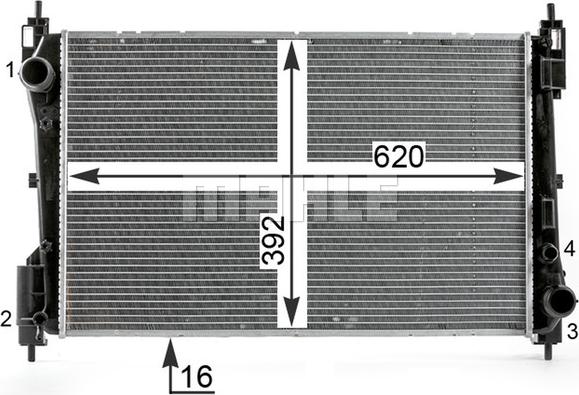 MAHLE CR 1996 000P - Radiators, Motora dzesēšanas sistēma ps1.lv