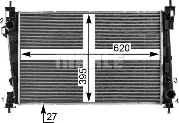 MAHLE CR 1986 000P - Radiators, Motora dzesēšanas sistēma ps1.lv