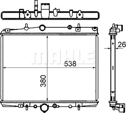 MAHLE CR 1433 000S - Radiators, Motora dzesēšanas sistēma ps1.lv