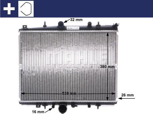 MAHLE CR 1433 000S - Radiators, Motora dzesēšanas sistēma ps1.lv