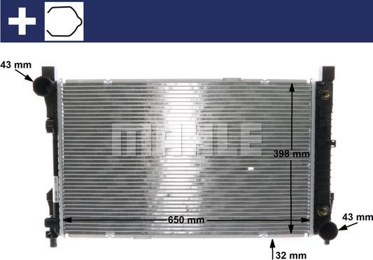 MAHLE CR 1478 000S - Radiators, Motora dzesēšanas sistēma ps1.lv