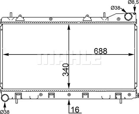 MAHLE CR 1561 000S - Radiators, Motora dzesēšanas sistēma ps1.lv