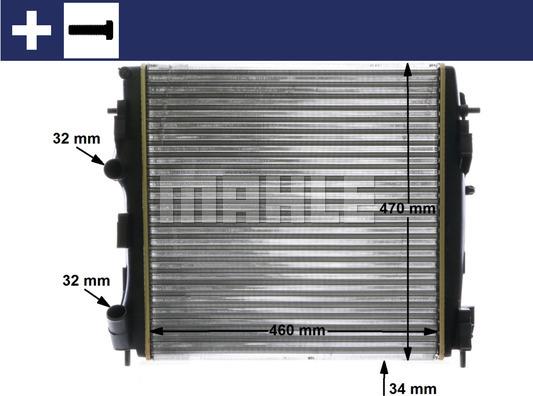 MAHLE CR 1506 000S - Radiators, Motora dzesēšanas sistēma ps1.lv