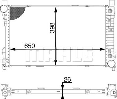 MAHLE CR 1602 000S - Radiators, Motora dzesēšanas sistēma ps1.lv