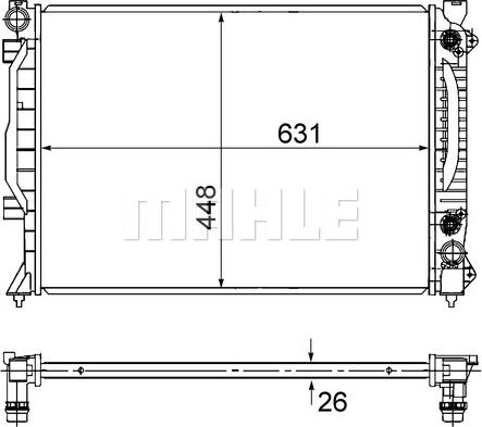 MAHLE CR 1686 000S - Radiators, Motora dzesēšanas sistēma ps1.lv