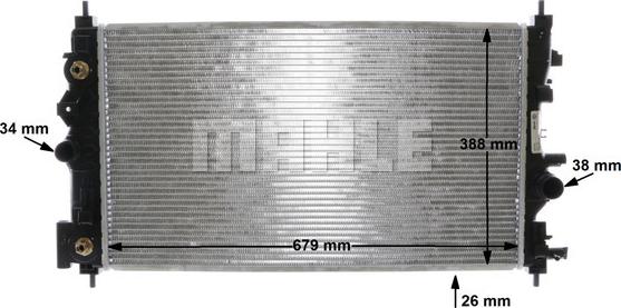 MAHLE CR 1011 000S - Radiators, Motora dzesēšanas sistēma ps1.lv