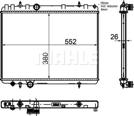 MAHLE CR 1144 000P - Radiators, Motora dzesēšanas sistēma ps1.lv