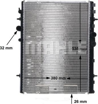 MAHLE CR 1144 000S - Radiators, Motora dzesēšanas sistēma ps1.lv