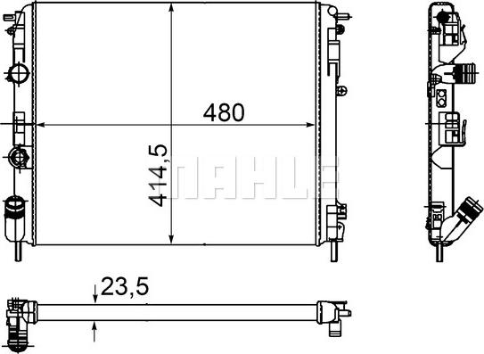 MAHLE CR 1145 000P - Radiators, Motora dzesēšanas sistēma ps1.lv