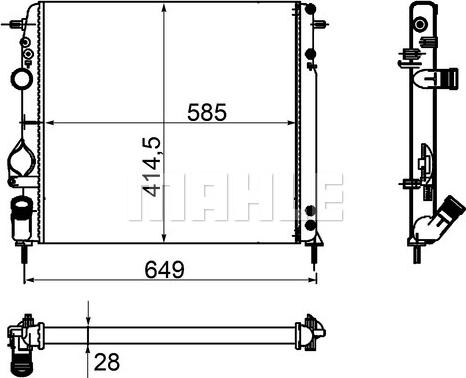 MAHLE CR 1146 000P - Radiators, Motora dzesēšanas sistēma ps1.lv