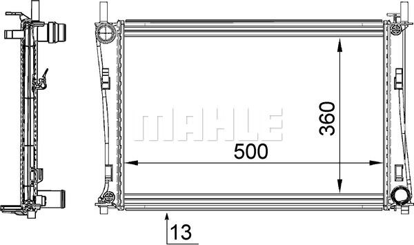 MAHLE CR 1355 000S - Radiators, Motora dzesēšanas sistēma ps1.lv