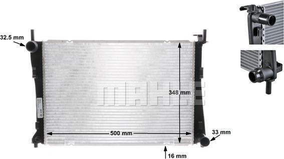 MAHLE CR 1355 000S - Radiators, Motora dzesēšanas sistēma ps1.lv