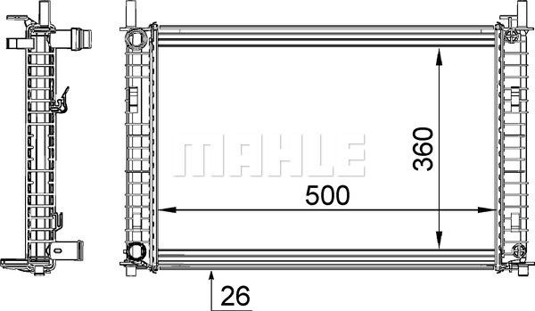 MAHLE CR 1356 000S - Radiators, Motora dzesēšanas sistēma ps1.lv