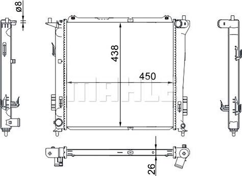 MAHLE CR 1367 000S - Radiators, Motora dzesēšanas sistēma ps1.lv