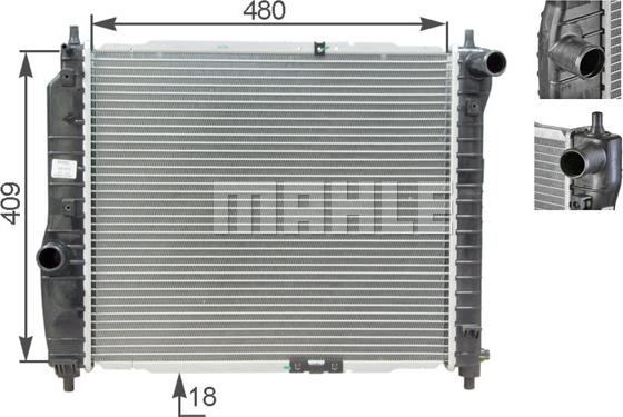 MAHLE CR 1309 000S - Radiators, Motora dzesēšanas sistēma ps1.lv