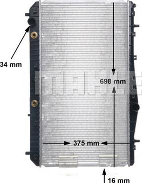 MAHLE CR 1308 000S - Radiators, Motora dzesēšanas sistēma ps1.lv