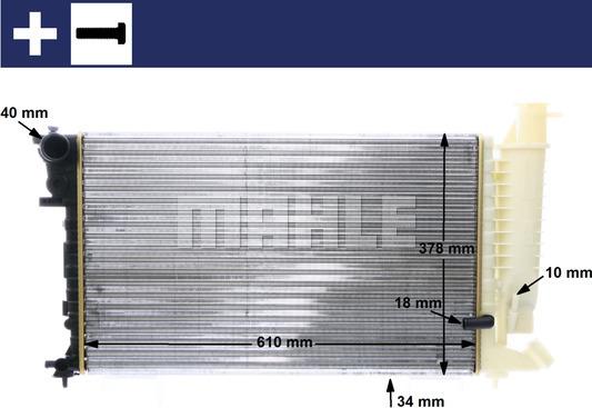 MAHLE CR 172 000S - Radiators, Motora dzesēšanas sistēma ps1.lv