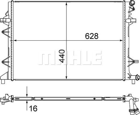 MAHLE CR 855 000S - Radiators, Motora dzesēšanas sistēma ps1.lv