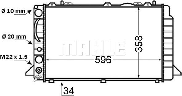 MAHLE CR 396 000P - Radiators, Motora dzesēšanas sistēma ps1.lv