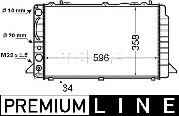 MAHLE CR 396 000P - Radiators, Motora dzesēšanas sistēma ps1.lv