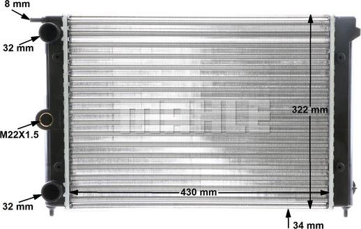 MAHLE CR 342 000S - Radiators, Motora dzesēšanas sistēma ps1.lv