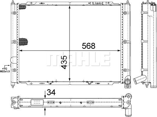 MAHLE CR 361 000S - Radiators, Motora dzesēšanas sistēma ps1.lv