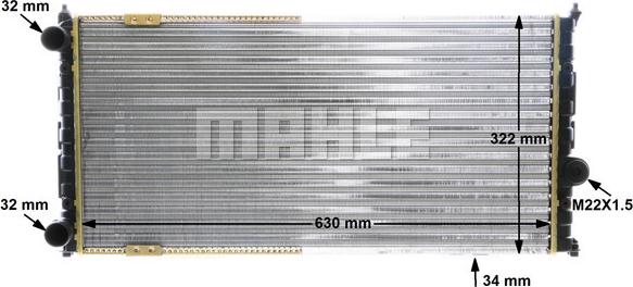 MAHLE CR 363 000S - Radiators, Motora dzesēšanas sistēma ps1.lv