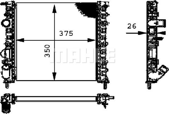 MAHLE CR 308 000P - Radiators, Motora dzesēšanas sistēma ps1.lv