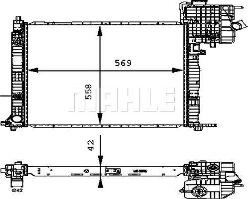 MAHLE CR 385 000P - Radiators, Motora dzesēšanas sistēma ps1.lv