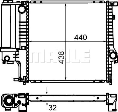 MAHLE CR 330 000S - Radiators, Motora dzesēšanas sistēma ps1.lv