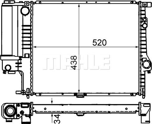 MAHLE CR 244 001S - Radiators, Motora dzesēšanas sistēma ps1.lv