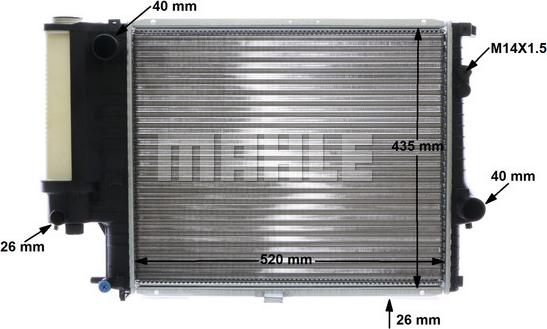 MAHLE CR 244 001S - Radiators, Motora dzesēšanas sistēma ps1.lv