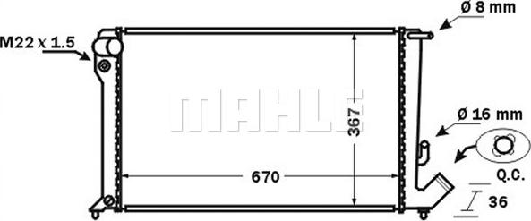 MAHLE CR 750 000S - Radiators, Motora dzesēšanas sistēma ps1.lv