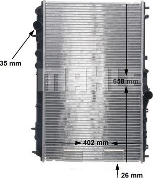 MAHLE CR 752 000S - Radiators, Motora dzesēšanas sistēma ps1.lv