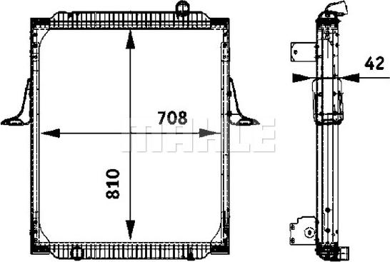 MAHLE CR 718 000P - Radiators, Motora dzesēšanas sistēma ps1.lv