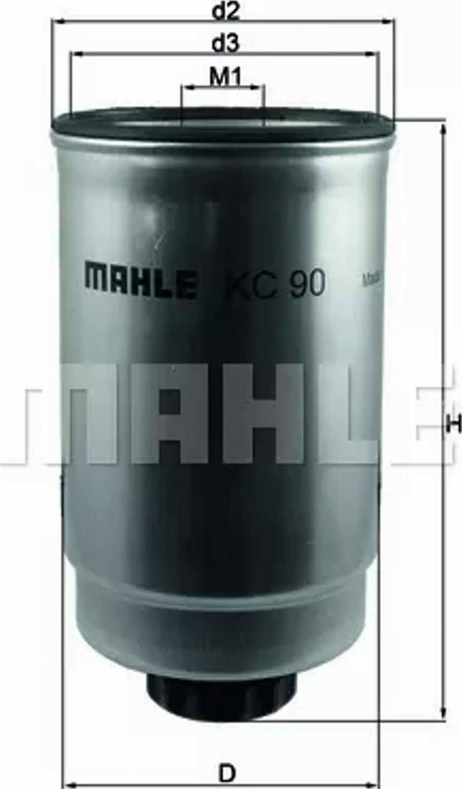 MAHLE KC 90 - Degvielas filtrs ps1.lv