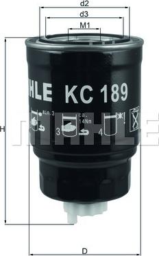 MAHLE KC 189 - Degvielas filtrs ps1.lv