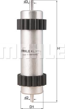 MAHLE KL 915 - Degvielas filtrs ps1.lv