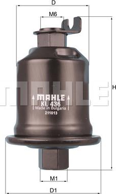 MAHLE KL 436 - Degvielas filtrs ps1.lv