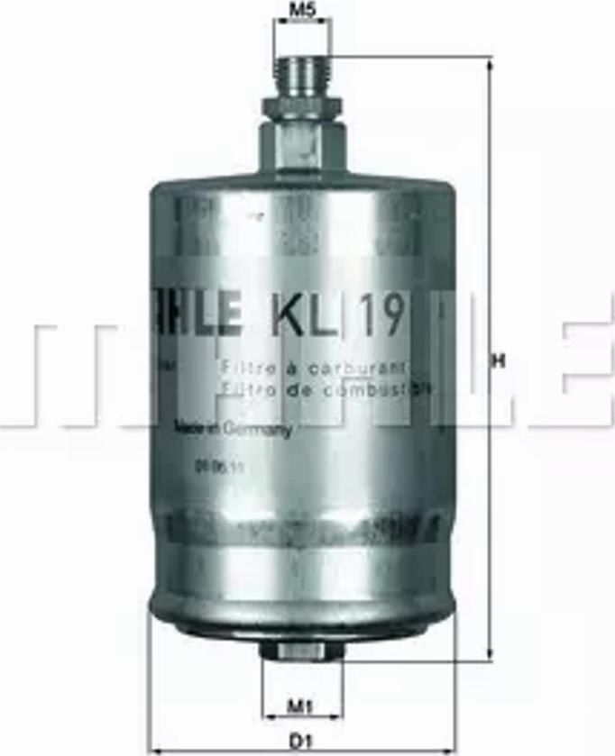 MAHLE KL 19 - Degvielas filtrs ps1.lv